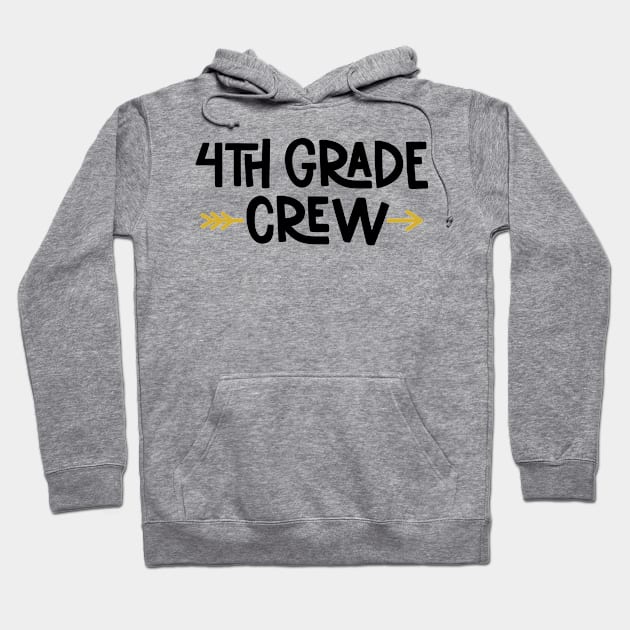 4th Grade Crew Funny Kids Back to School Hoodie by ThreadSupreme